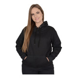 Blusa De Frio Moletom Feminino Peluciado Capuz E Cordão 0201