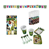 Kit Decoracion Completo Vasos+platos Ben 10 12niños