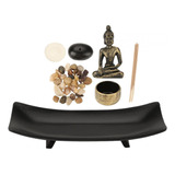 Ht217 Mesa Buda Zen Garden, Bronce, Incienso Vintage Quemado