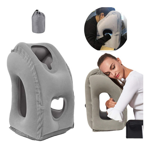 Almohada De Viaje Relajante Cojín De Cuello Inflable Cómodo