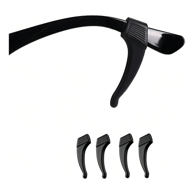 2 Pares De Ganchos Topes Antideslizantes De Silicon Lentes Color Negro | MercadoLibre