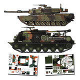 Abrams Otan + M88a1 Escala 1.25papercraft A4