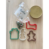 Cortante Galletitas Navidad Cookie Navideñasx4+granas+frasco