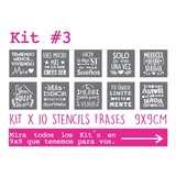 Kit X 10 Stencils Frases Positivas 9x9cm Kit#3 Noreste Ideas