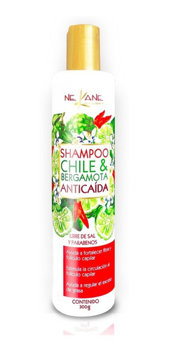 Shampoo Anti Caida De Chile Y Bergamota Nekane 300ml 4pzas