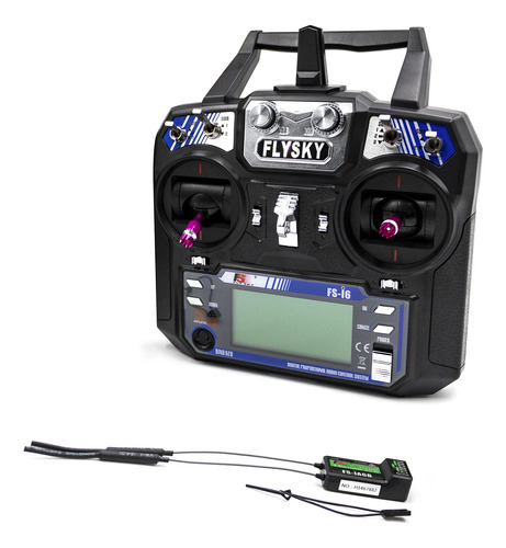 Radio Fs-i6 De 2,4 Ghz Con Mando A Distancia, Salida Flysky