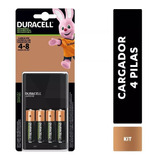 Pack 4 Duracell Recargables Aa + Cargador 