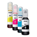 Kit De 4 Tintas Epson T504 P/l4150 L4160 L6161 L6171 L6191