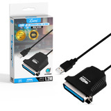 Cabo Adaptador Conversor Usb Impressora Paralela Lx-300 350 Cor Preto