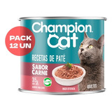 Lata Champion Cat Adulto Carne Pack 12un Mp