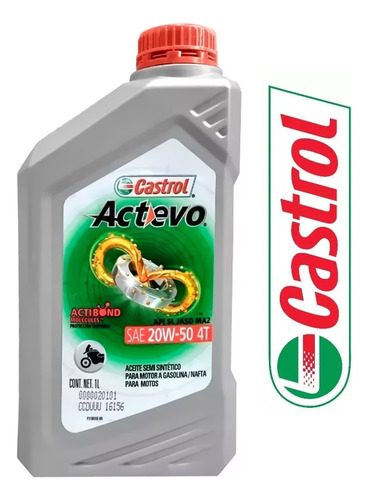 Aceite Castrol Actevo X-tra 4t 20w-50 Semisintetico Spot