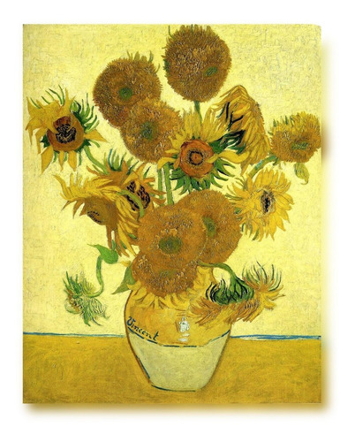 Cuadro Decorativo Jarrón Con Quince Girasoles Van Gogh