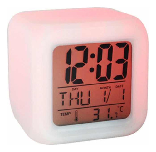 Reloj Despertador Temperatura Alarma Fecha Hora Colores
