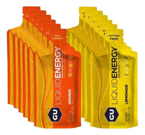 Pack 12 Geles Energéticos Gu Liquid Energy Sabores Surtidos