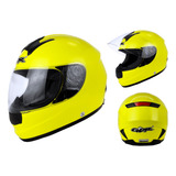 Casco Moto Cerrado Neon Con Reflejante Certifica Ecer22-05