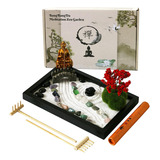 Kit De Jardín Mini Meditación Zen - Mesa Japonesa Roca Arena