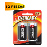 Eveready® 1250-2 Pack 12 Pilas Zinc-carbón D 2 Piezas