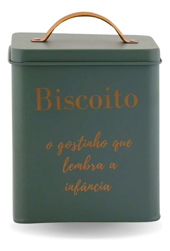 Pote Porta Mantimentos Alto Padrão Biscoito Bolacha Cookies Cor Verde-musgo