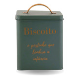 Pote Porta Mantimentos Alto Padrão Biscoito Bolacha Cookies Cor Verde-musgo