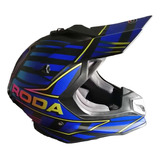 Casco Roda Tornado Morado/azul Mate Zinc Cross Xl