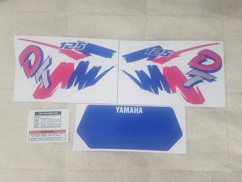 Kit Completo De Calcos Yamaha Dt 125 Moto Negra