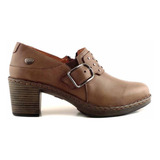 Zapato Cuero Mujer Cavatini Taco Goma Casual Moda Mccz03489