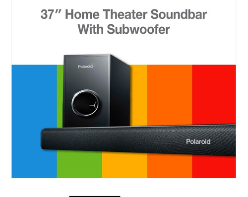 Soundbar Home Theater Polaroid 2.1 Bluetooth, Hmdi, Auxiliar