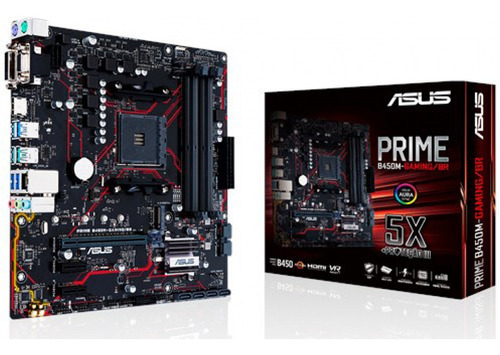 Placa-mãe Asus Am4 Prime B450m-gaming/br 4 X Ddr4 Matx