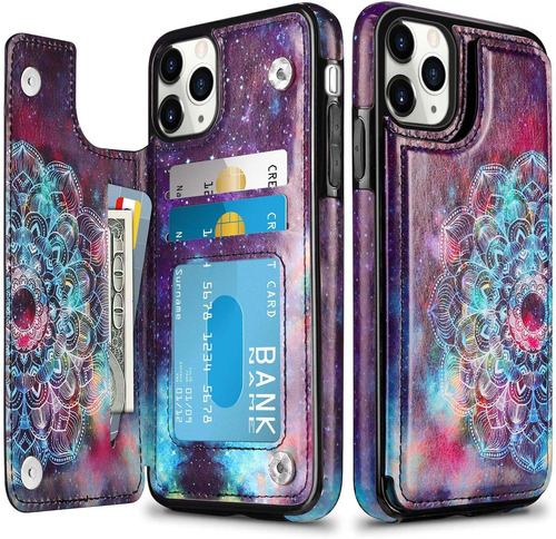 Hiandier - Funda Tipo Cartera Para iPhone 11 Pro Max (cierre