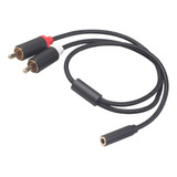 Tpe 3.5mm Audio Stereo A 2 Convertidor Line Negro 3635f-04