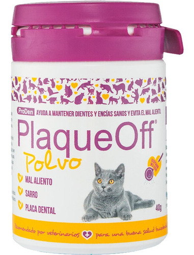 Plaqueoff Polvo Limpieza Dientes Gatos 40 Grs