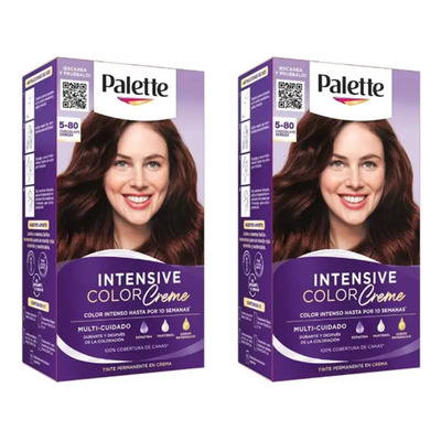 2 Pz Tinte Capilar Palette Tono 5-80 Chocolate Cereza | Envío gratis