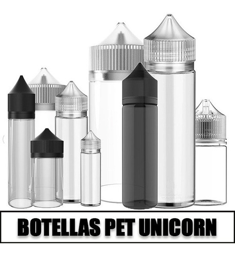 Pack 50 Botellas Chubby Pet 30ml Largas Negras