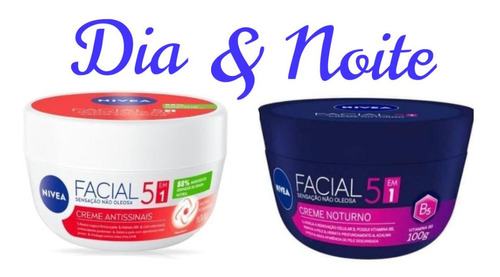 Kit Creme Hidratante Facial Nívea Antissinais + Noturno 100g