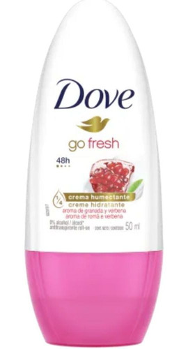 Desodorante Dove Roll-on Fem. Go Fresh Romã 50ml