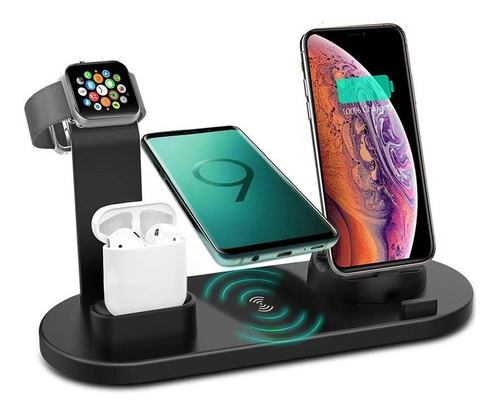 Base Carga Inalámbrica Celular iPhone Android Reloj AirPods