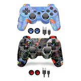 Controller 2 Pack For Ps-3 Wireless Controller Rechargeable