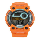 Reloj Strike Watch Yp-12587-05 Orange Hombre Deportivo Color De La Correa Naranja Color Del Bisel Negro Color Del Fondo Negro