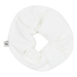 Scrunchie Lavander Embroidery Color Blanco Blanco