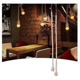 Lámpara Colgante Vintage E27 Con Cuerda De Cáñamo Para Colga