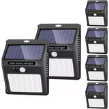 Pack X6 Aplique Lampara Solar Con Sensor Para Muro Exterior