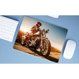 Mouse Pad Grande Personalizado Moto Na Estrada 30x40cm