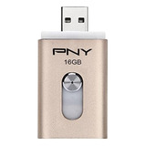 Unidad Flash Usb Pny Duo-link On-the-go De 16 Gb Para iPad (