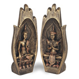 Mão Buda Hindu Oração Namaste Estatua Decoração 20cm Resina