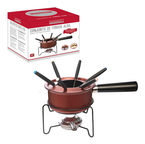 Kit Aparelho De Fondue Queijo Chocolate Fosco