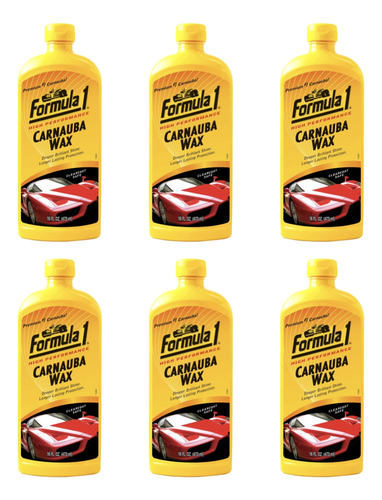 Kit De 6 Ceras Líquidas De Carnauba Formula 1 16 Oz.