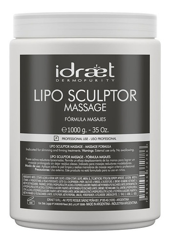 Lipo Sculptor Masajes Reductores Modeladores 1kg Idraet