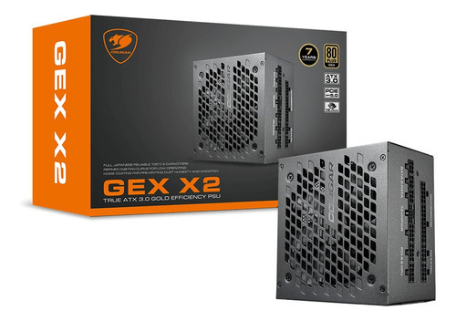 Fonte Gex X2 850 W, Totalmente Modular, 80 Plus Gold 31gt085004p01, Color Negro