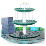 Fuente De Agua Solar De 3 Niveles Para Exteriores, Pequeña C