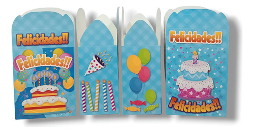 Pack Para Fiestas De Cumpleaños Caja Dulcera 40 Piezas
